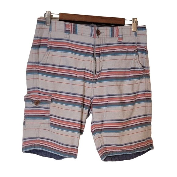 Carbon 2 Cobalt Bermuda‎ Shorts Striped Men's Size 30 - Picture 2 of 9